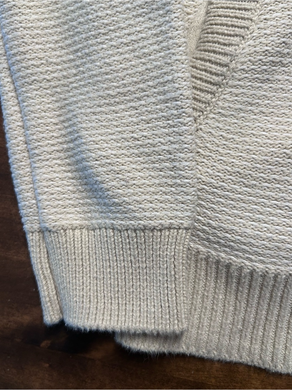 Marine Layer Shawl Nate Cardigan Sweater Soft Knit Cotton Beige Blue Sz Medium - Picture 4 of 9